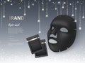 cosmetic banner with night facial mask