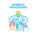 Cosmetic Beauty Procedures Vector Concept Color