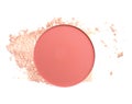 Cosmetic blush or make up powder isolated on white background Royalty Free Stock Photo
