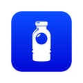 Cosmetic bottle icon blue vector