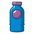 Cosmetic bottle icon, cartoon style