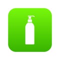 Cosmetic bottle icon digital green Royalty Free Stock Photo