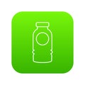 Cosmetic bottle icon green vector