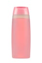 Cosmetic Bottle with Pink Liquid (Facial Tonic) Isolated on White Background