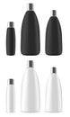 Cosmetic bottle set. Shampoo package container. 3d Royalty Free Stock Photo