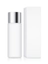 Cosmetic bottle with silver cap