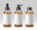 Cosmetic bottles isolated