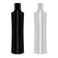 Cosmetic Bottles Pack. Black and Silver Containers