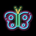 Cosmetic Butterfly Sign neon glow icon illustration