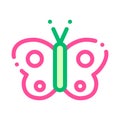 Cosmetic Butterfly Sign Vector Thin Line Icon