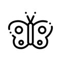 Cosmetic Butterfly Sign Vector Thin Line Icon Royalty Free Stock Photo