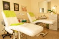 Cosmetic chairs and equipment for cosmetic treatments in a beauty salon