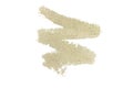 Cosmetic colorful glitter eyeliner brush stroke sample, isolated on white background Royalty Free Stock Photo