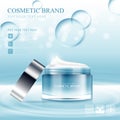 Cosmetic cream and body lotion poster premium skin care products