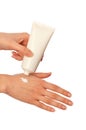 Cosmetic cream for hands Royalty Free Stock Photo