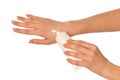 Cosmetic cream for hands Royalty Free Stock Photo