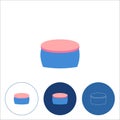 Cosmetic cream icon. Editable stroke. Vector illustration