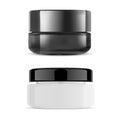 Cosmetic cream jar, isolated vector template blank Royalty Free Stock Photo