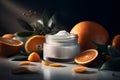Cosmetic cream natural packaging promotional commercial photo ai generated