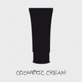 Cosmetic Cream Plastic Tube - Vector Illustration - Isolated On Transparent Background