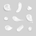 Cosmetic Cream Smears Realistic Icon Set Royalty Free Stock Photo