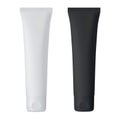 Cosmetic Cream Tube. Black White Vector Mockup Set Royalty Free Stock Photo