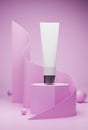 Cosmetic cream tube mockup. cream, gel or lotion container