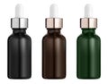 Cosmetic dropper bottle mockup. Medical serum drop