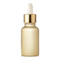 Cosmetic dropper bottle. Serum flask with pupet