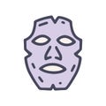 cosmetic face mask color vector doodle simple icon