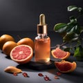 Cosmetic face serum natural packaging promotional commercial photo ai generated