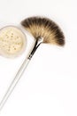 Cosmetic Fan Brush Powder Royalty Free Stock Photo