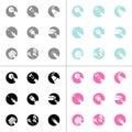 Cosmetic icon. Black, gray, blue, pink