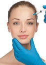 Cosmetic injection of botox Royalty Free Stock Photo