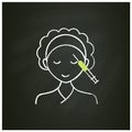 Cosmetic injection chalk icon Royalty Free Stock Photo