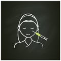 Cosmetic injection chalk icon Royalty Free Stock Photo