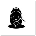 Cosmetic injection glyph icon Royalty Free Stock Photo