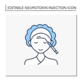 Cosmetic injection line icon Royalty Free Stock Photo