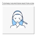 Cosmetic injection line icon Royalty Free Stock Photo