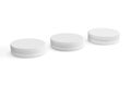 Cosmetic jar mockup - three cosmetic jars on white background