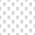 Cosmetic jar plastic pattern vector seamless Royalty Free Stock Photo