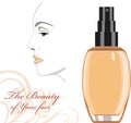 Cosmetic liquid foundation cream. The beauty of Your face