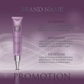 Cosmetic luxury packaging template, plastic long nozzle tube. Co