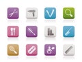 Cosmetic, make up and hairdressing icons Royalty Free Stock Photo