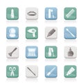 Cosmetic, make up and hairdressing icons Royalty Free Stock Photo