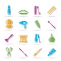 Cosmetic, make up and hairdressing icons