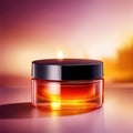Cosmetic makeup skincare jar, blank mockup generic product photography