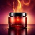 Cosmetic makeup skincare jar, blank mockup generic product photography