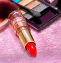 Cosmetic Makeups Indicates Lip Stick And Facial Royalty Free Stock Photo