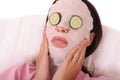 Cosmetic mask with cucumber